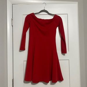 Romeo & Juliet Couture Red Off the Shoulder Dress